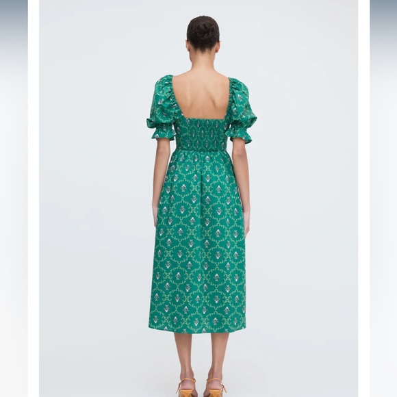 Hill House Ophelia in Emerald Trellis - Picture 2 of 6